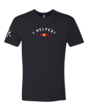 Black T-shirt with NDSM and I Helped across the top.